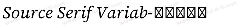 Source Serif Variab字体转换